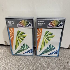 (2) Museum of Modern Art MoMA Pop-up Cards 8 Cards & Envelopes Happy New Year